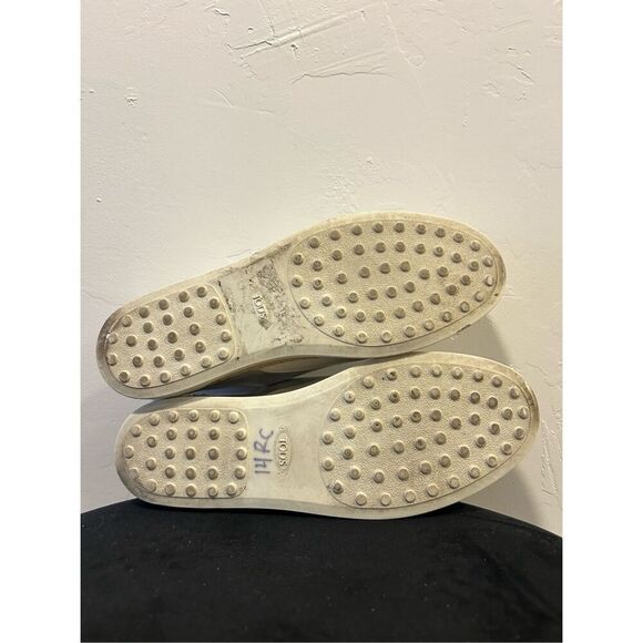 Tod's Gomma Rafia TV Francesina Pelle Two Tone Slip On Flats Women's 9 (39.5) - Picture 10 of 10